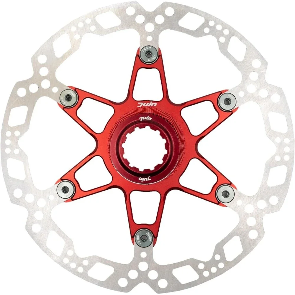 Juin RT01 Centerlock Bicycle Disc Brake Rotor, Red, 160mm Bike Race Enthusiasts